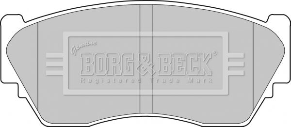 BORG & BECK stabdžių trinkelių rinkinys, diskinis stabdys BBP1253